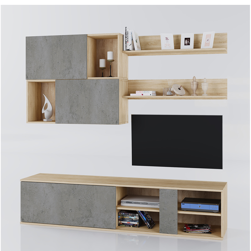 Liberta BETON Suntheto Sonoma/Cement Anoixto 180x40x190cm 05-0279
