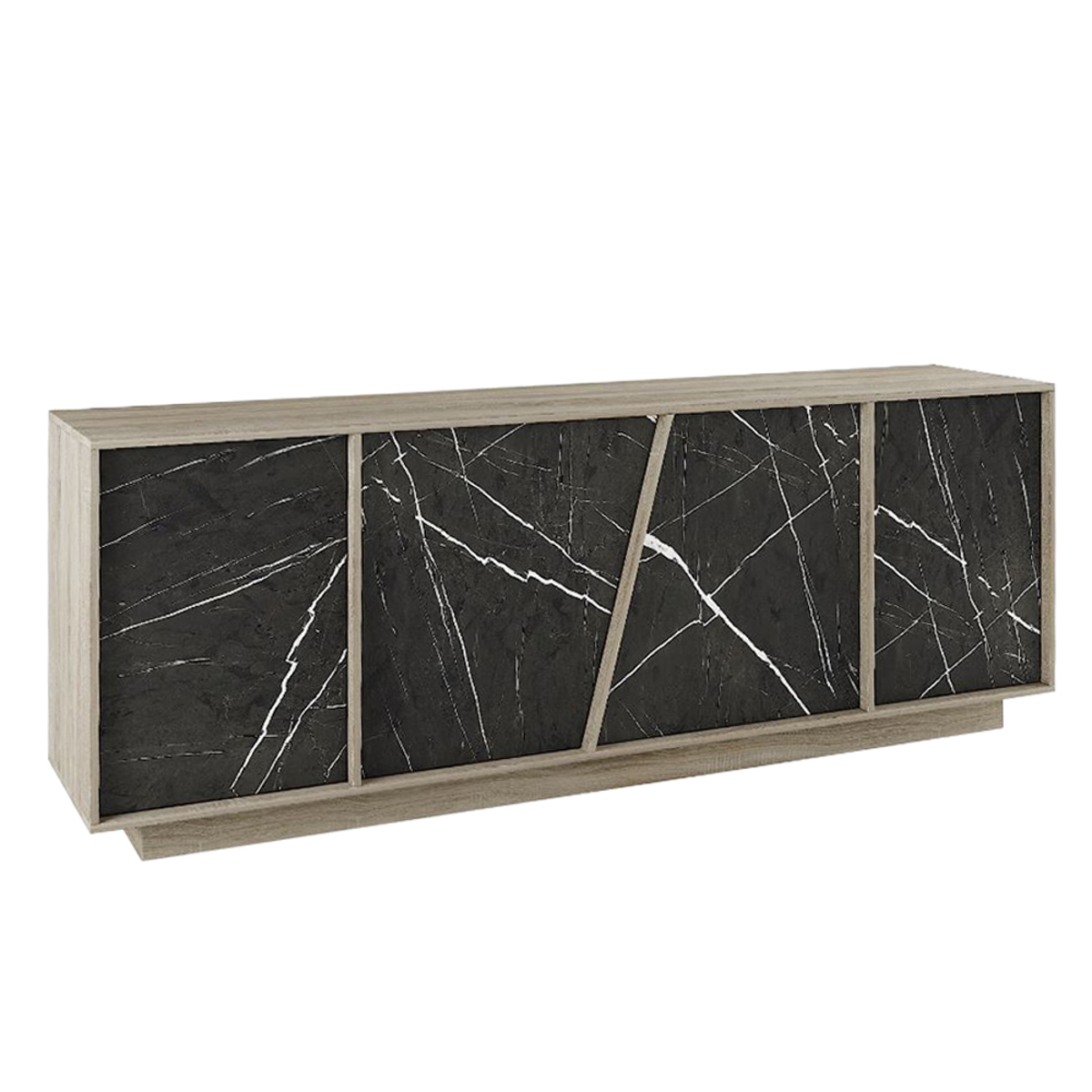 Liberta PETRA Boufes Petra/Sonoma Skouro me 4 Portakia 207x43x75cm 05-0454