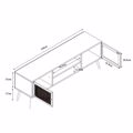 Liberta AMMOS TV Stand Fusiko me Rattan me 2 Portakia 150x39x49cm 05-0471