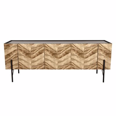 Liberta PARKE TV Stand Μαύρο/Φυσικό με Pattern 160x43x60cm 05-0477