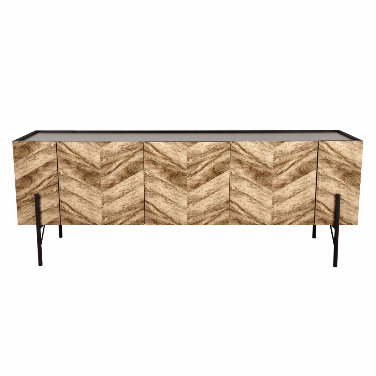 Liberta PARKE TV Stand Mavro/Fusiko me Pattern 160x43x60cm 05-0477