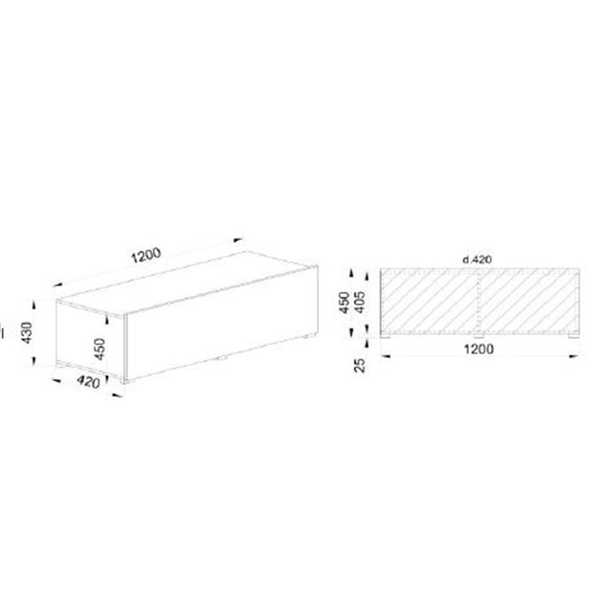 Liberta LOVIS Suntheto Basi Sonoma 120x42x43cm 05-0512