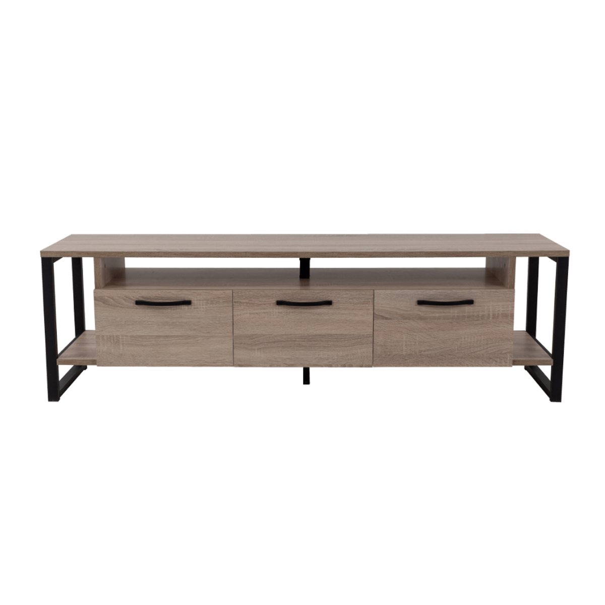 Liberta BRIDGE TV Stand Sonoma/Mavro me 3 Portakia 150x35x45cm 05-0540