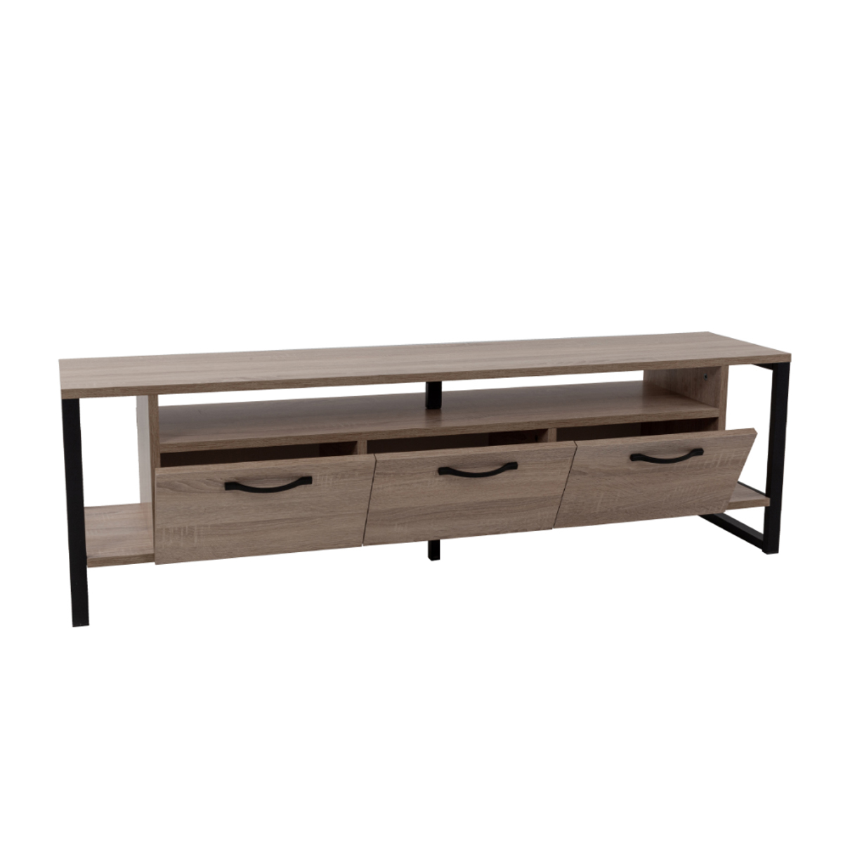 Liberta BRIDGE TV Stand Sonoma/Mavro me 3 Portakia 150x35x45cm 05-0540