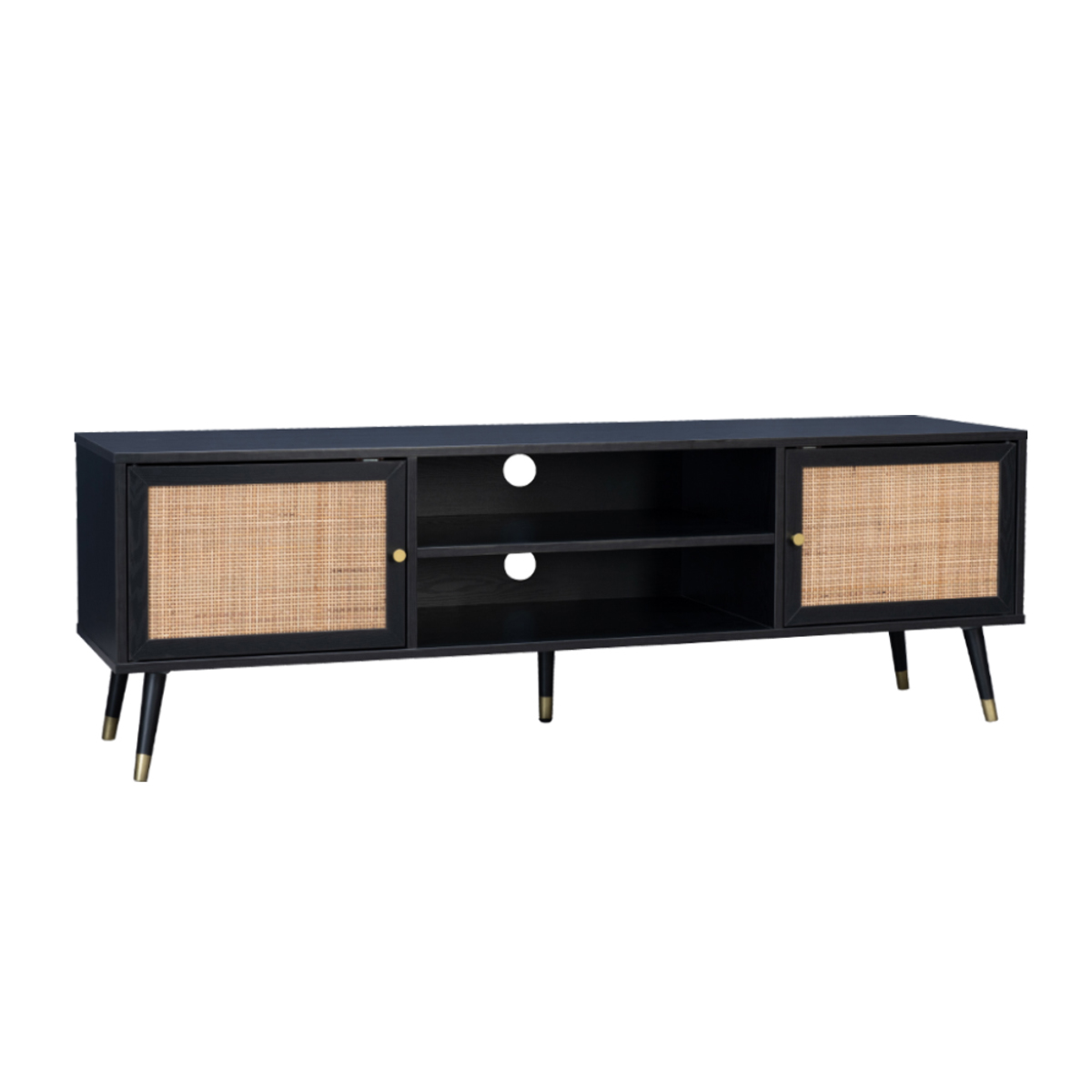 Liberta VIENNA TV Stand Mavro me Rattan 150x39x49cm 05-0565