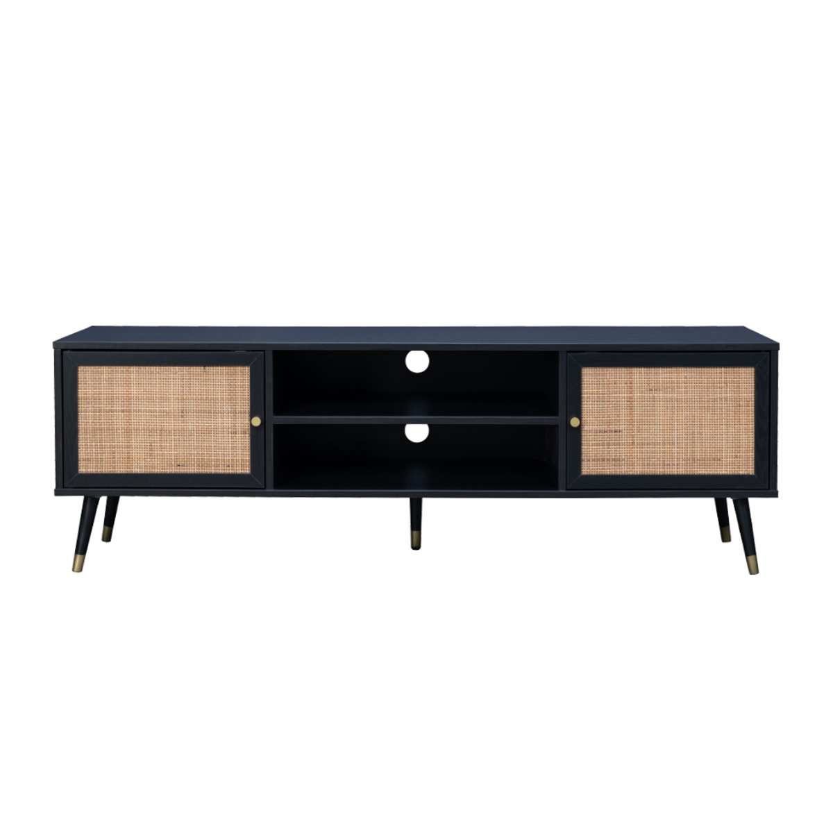Liberta VIENNA TV Stand Mavro me Rattan 150x39x49cm 05-0565