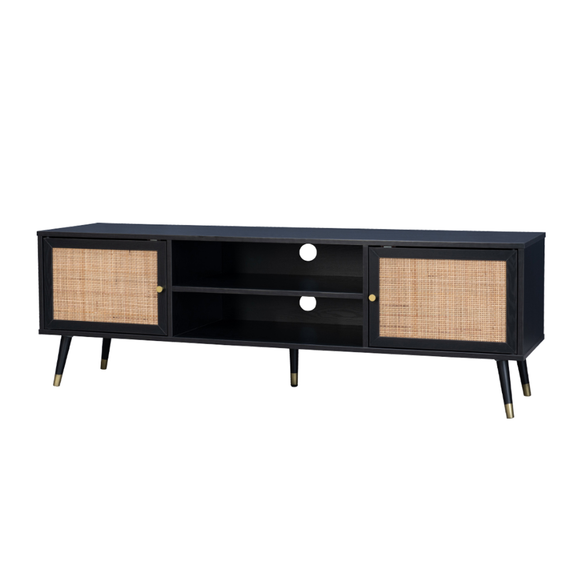 Liberta VIENNA TV Stand Mavro me Rattan 150x39x49cm 05-0565