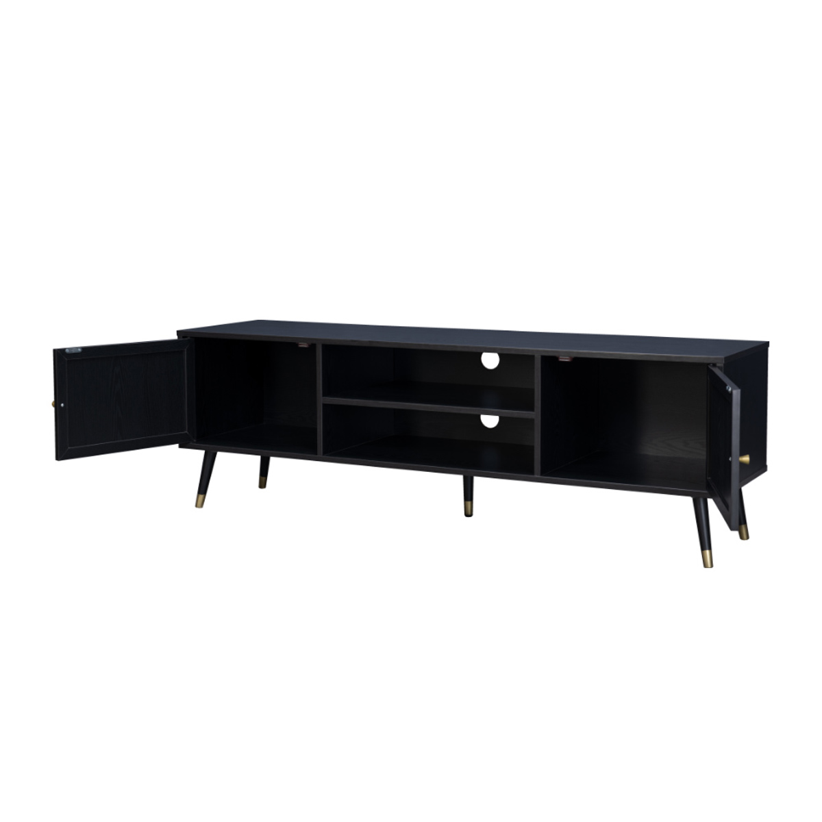 Liberta VIENNA TV Stand Mavro me Rattan 150x39x49cm 05-0565