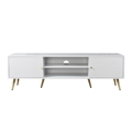 Liberta ZIZEL TV Stand Lefko me Pattern/Xruso me 2 Portakia 160x39x49cm 05-0575
