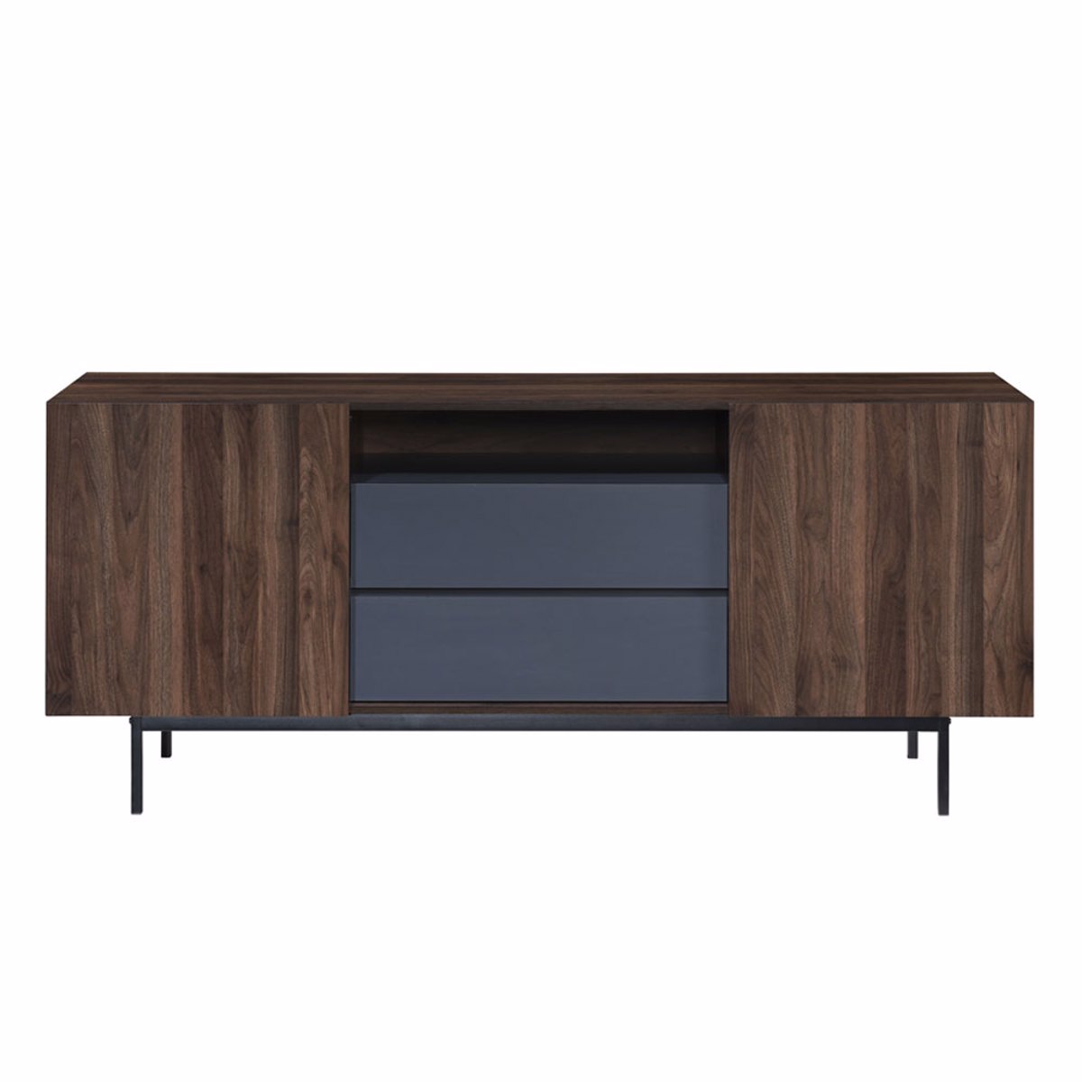 Liberta GROOVES Boufes Karudi/Ggri me 2 Portes kai 2 Surtaria 180x40x80cm 05-0667