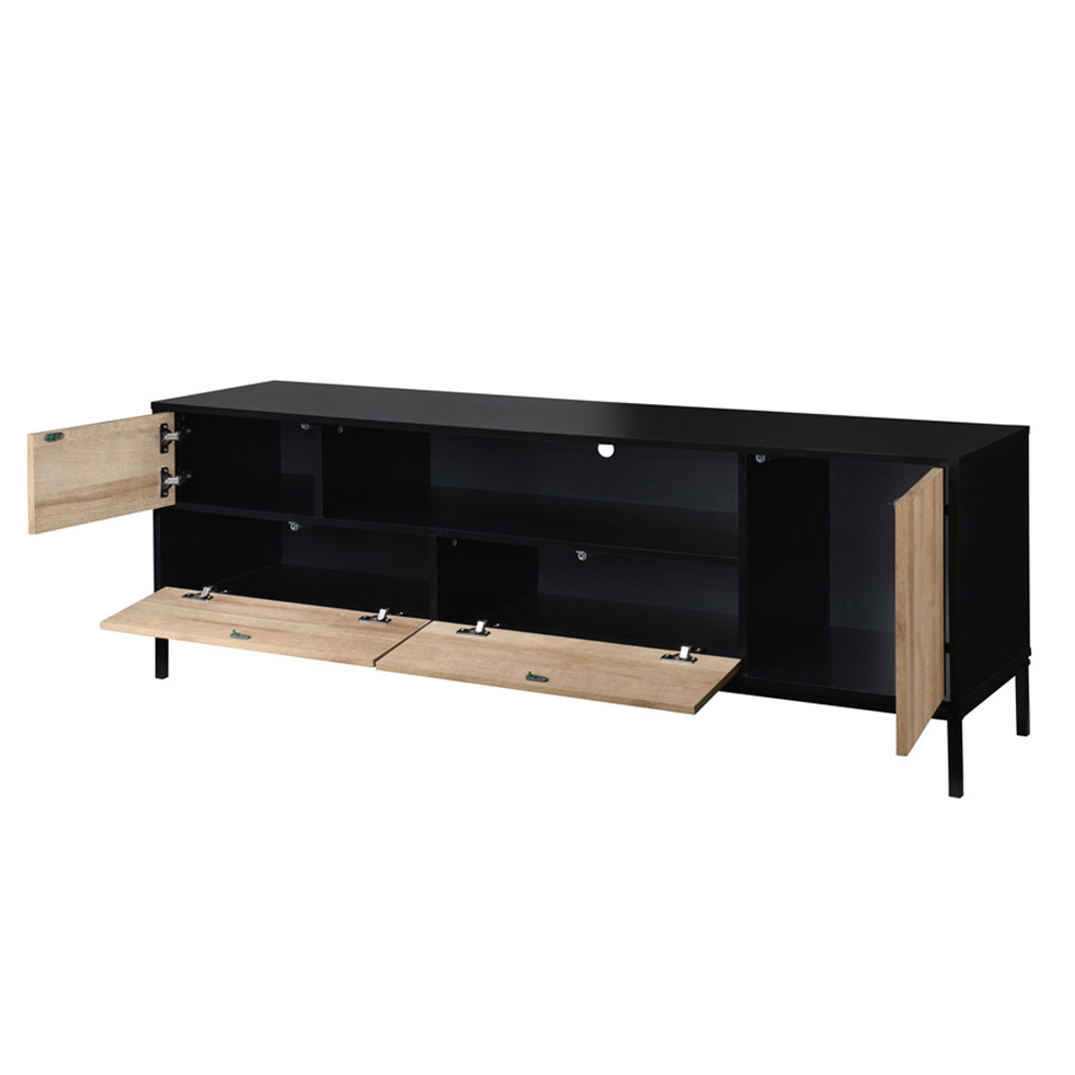 Liberta BLACKBIRD TV Stand Riviera Oak Mavro 160x40.5x58cm 05-0670