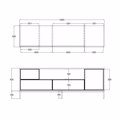 Liberta BLACKBIRD TV Stand Riviera Oak Mavro 160x40.5x58cm 05-0670