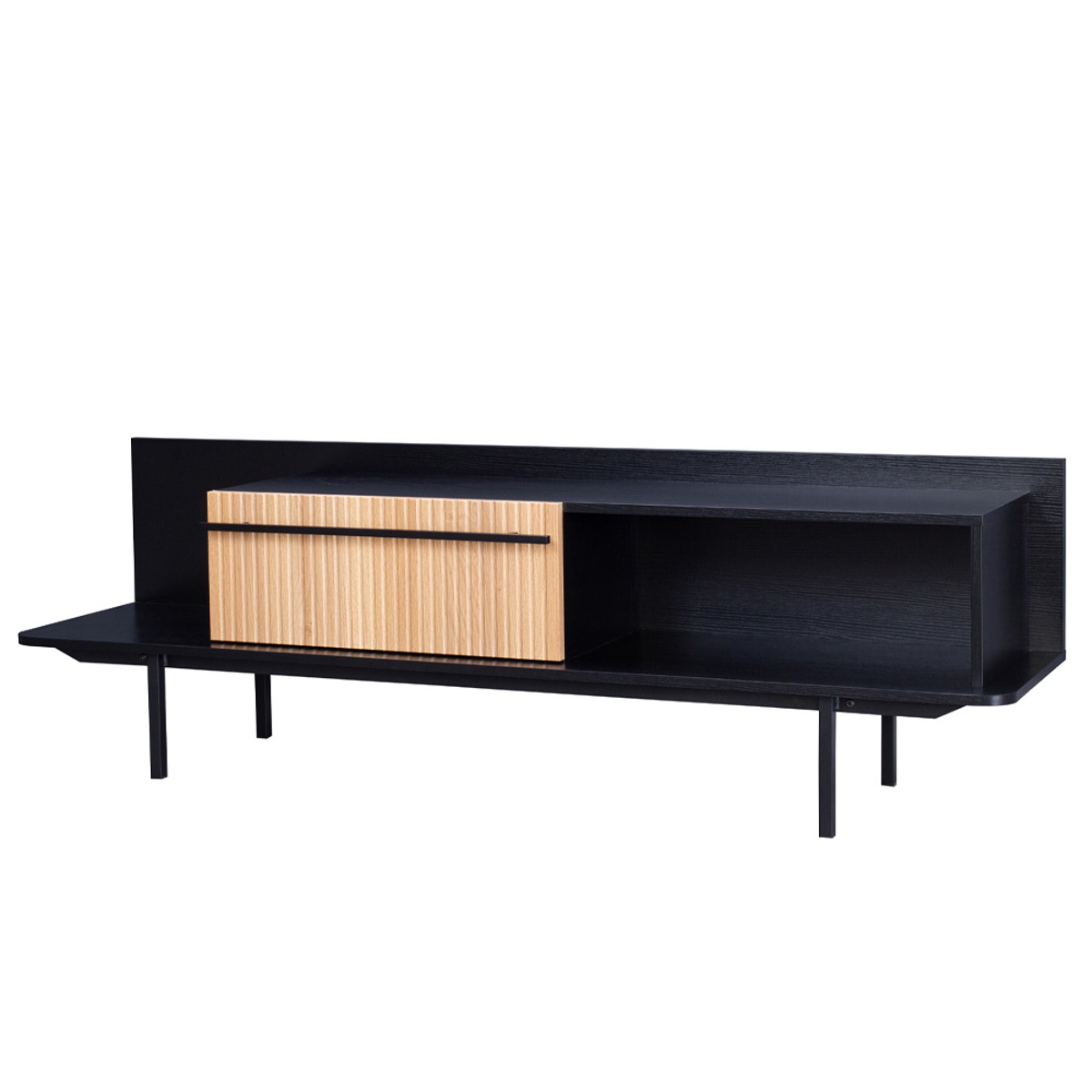 Liberta ORIGAMI TV Stand Mavro/Sonoma me 1 Surtari 160x39.5x50cm 05-0720