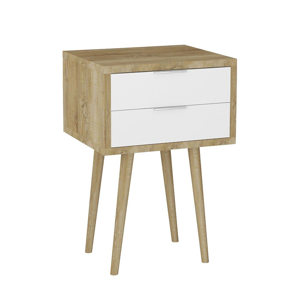 Liberta SCANDI Komodino Sonoma/Lefko me 2 Surtaria 40x35x61cm 09-0504