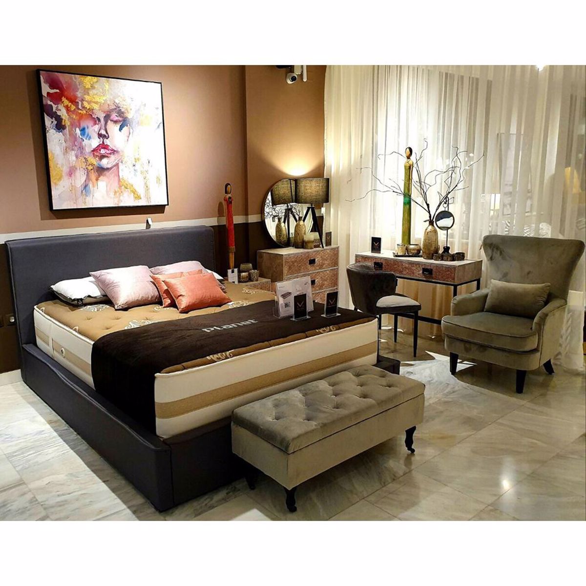 Liberta RUBIK Komota Cement Anoixto me Pattern me 3 Surtaria 80x40x80cm 09-0953