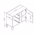 Liberta ARTIC Komota Sonoma/Ggri/Lefki 94.5x40x79.9cm 09-1000