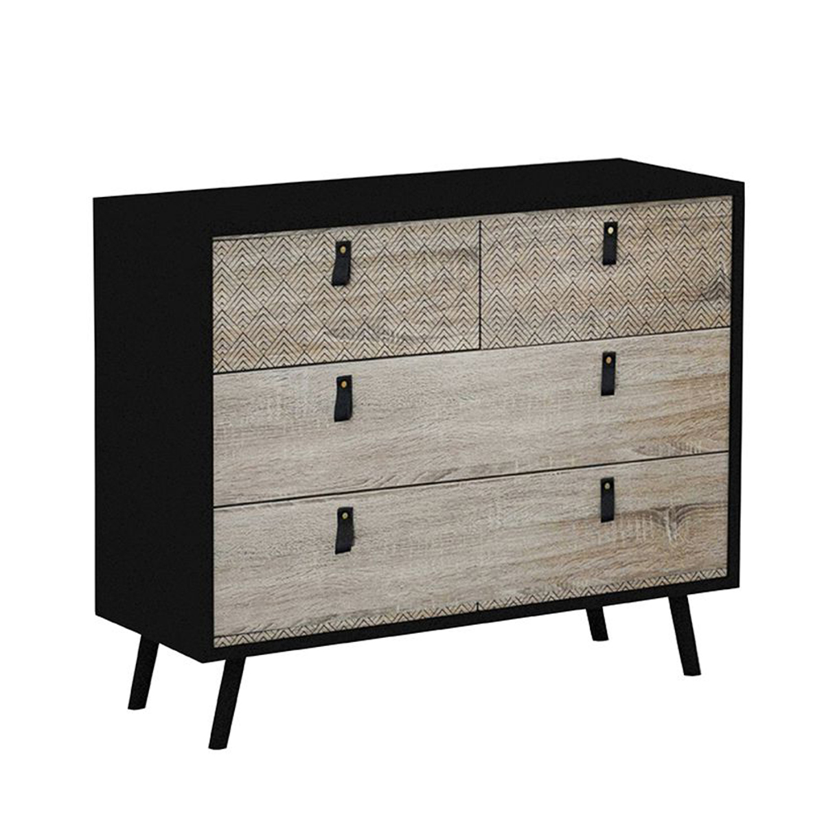 Liberta OMNIA Komota Mavri/Sonoma me Pattern 98.5x39x81.5cm 09-1022