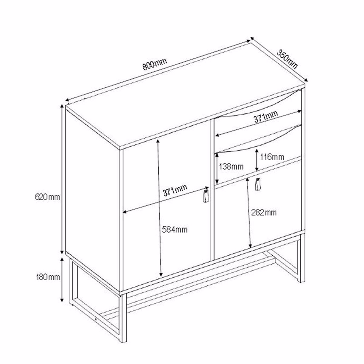 Liberta EDGE Komota Mavri/Sonoma 80x35x80cm 09-1108