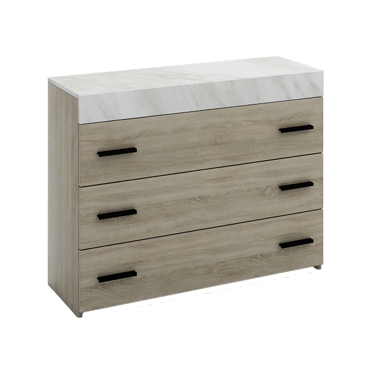 Liberta METROPOLIS Komota Sonoma Skouro/Lefko me opsi Marmarou me 3 Surtaria 105x45x78cm 09-1194
