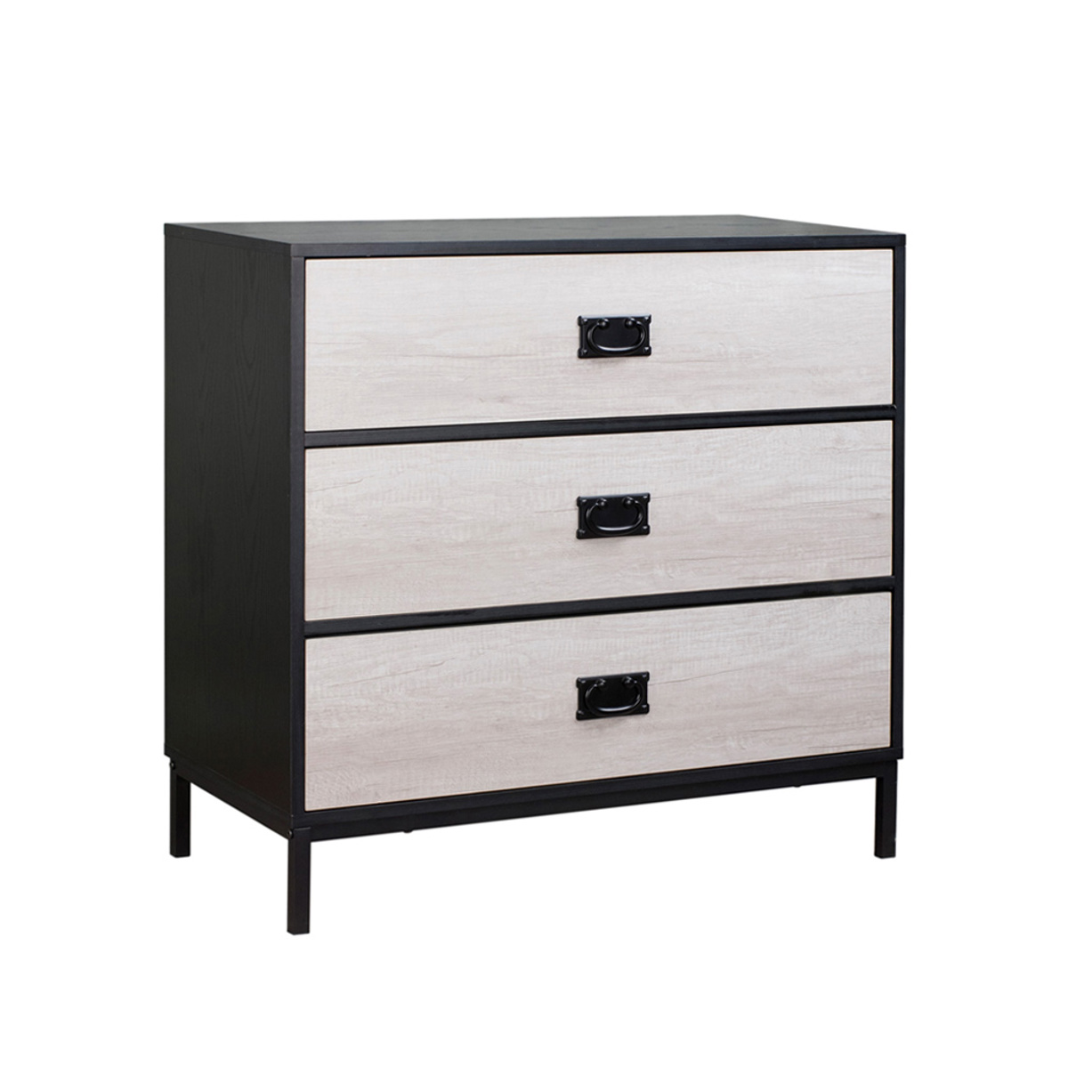 Liberta FACTORY Komota Mavro Oak/Sonoma Decape me 3 Surtaria 80x40x80cm 09-1212