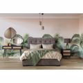Liberta VIENNA Komodino Mavro me Rattan 50x39x54.8cm 09-1458