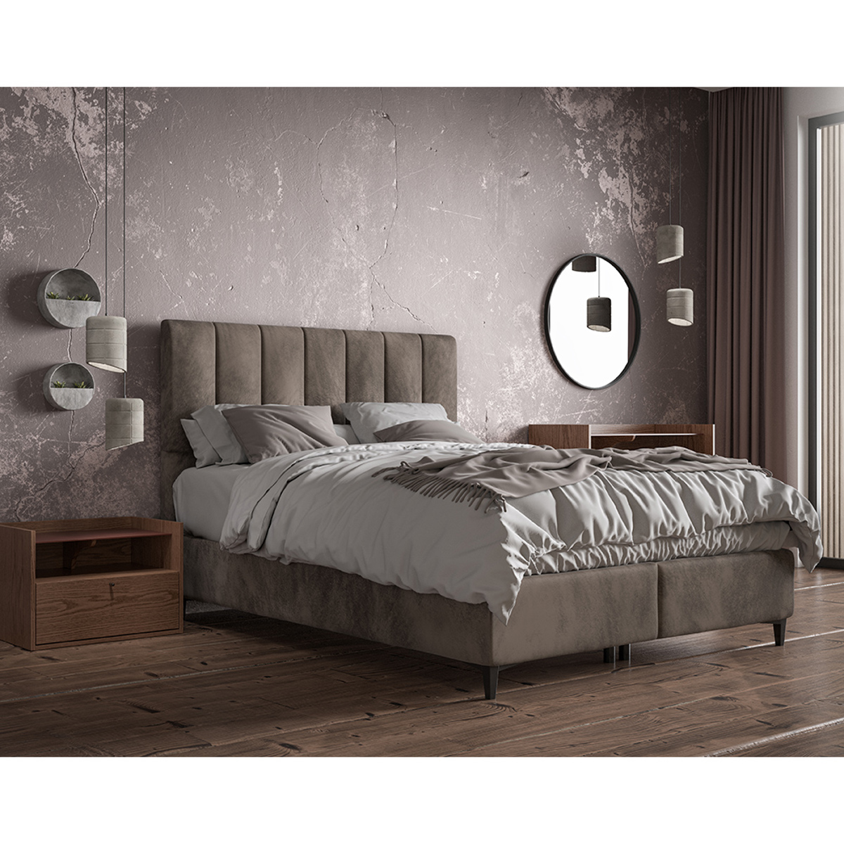 Liberta MARSALA Komodino Karudi me 1 Portaki kai 1 Rafi 64x45x45cm 09-1693