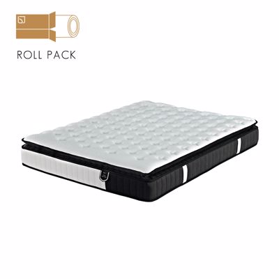 Liberta VISCO ALOE VERA ROLL PACK Στρώμα Λευκό/Ανθρακί 160x200x28cm 09-1718