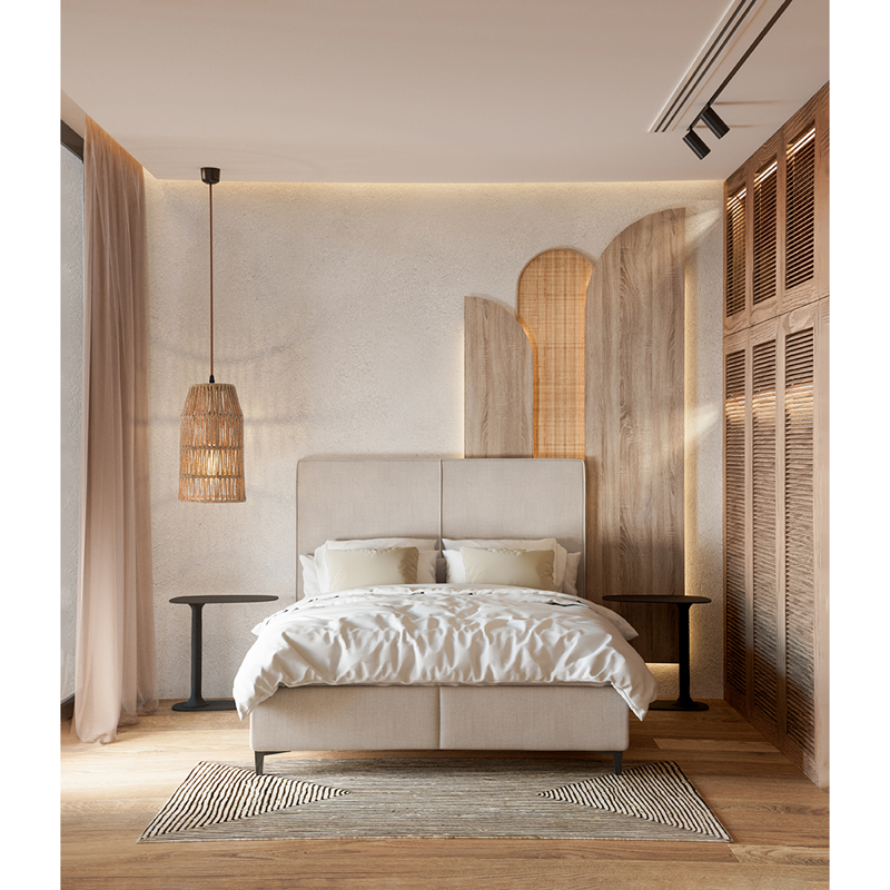 Liberta MORE MORE Krebati me Apothikeftiko Xoro White Smooth 07-918 207x160x120cm (ga Stroma 160x200cm) 09-1764