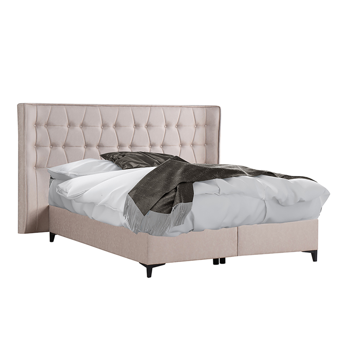 Liberta ORIGAMI Krebati me Apothikeftiko Xoro Beige 16-902 218x222x122cm (ga Stroma 160x200cm) 09-1767