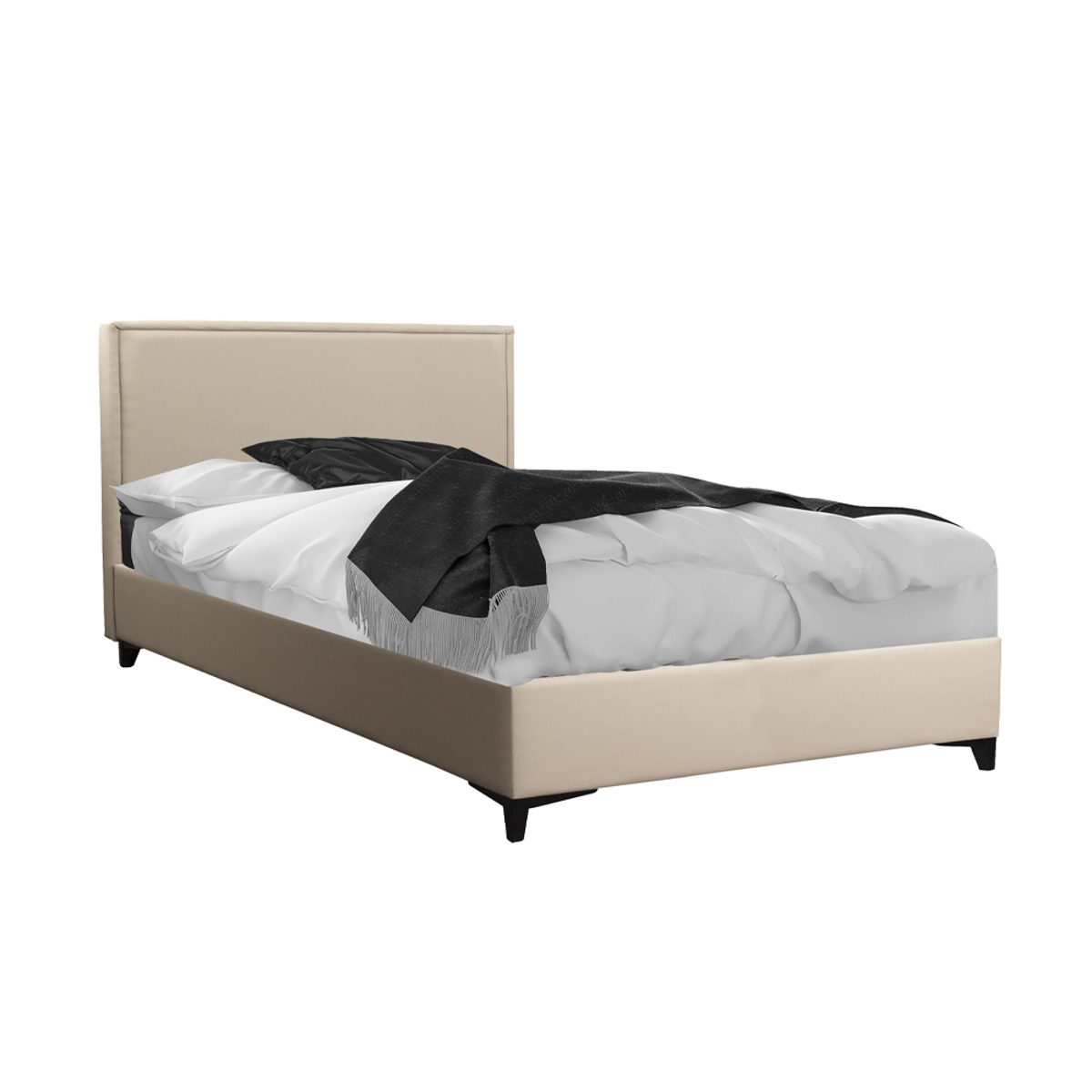 Liberta FRAME Krebati me Apothikeftiko Xoro Beige Skouro 05-437 208x127x121cm (ga Stroma 120x200cm) 09-1779