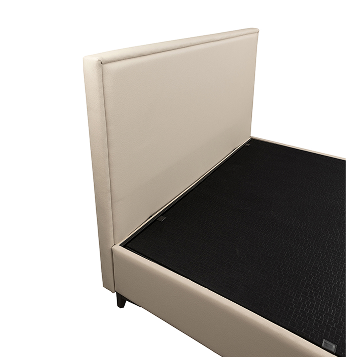 Liberta FRAME Krebati me Apothikeftiko Xoro Beige Skouro 05-437 208x127x121cm (ga Stroma 120x200cm) 09-1779