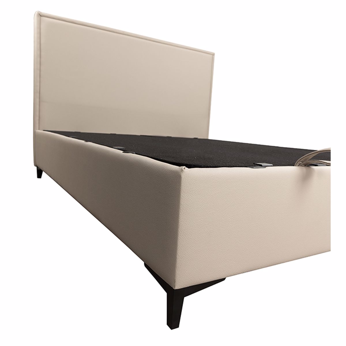 Liberta FRAME Krebati me Apothikeftiko Xoro Beige Skouro 05-437 208x127x121cm (ga Stroma 120x200cm) 09-1779