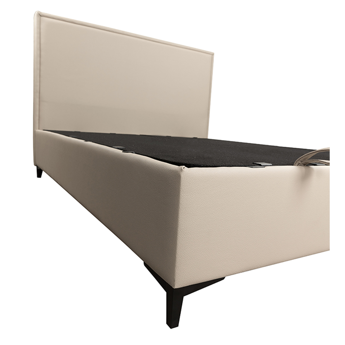 Liberta FRAME Krebati me Apothikeftiko Xoro Beige Skouro 05-437 208x127x121cm (ga Stroma 120x200cm) 09-1779