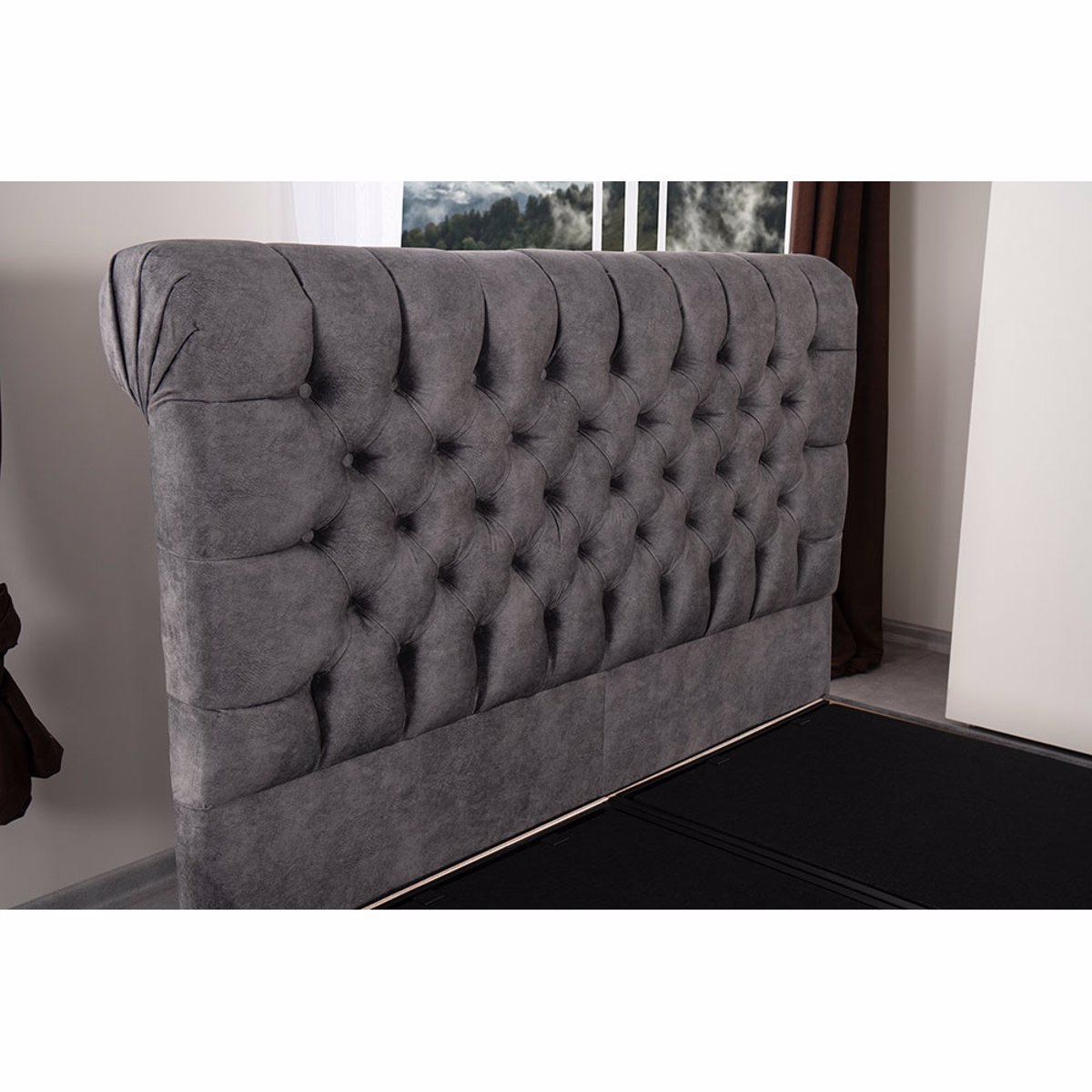 Liberta CHESTER Krebati me Apothikeftiko Xoro Ggri 26-936 223x160x138cm (ga Stroma 160x200cm) 09-1936