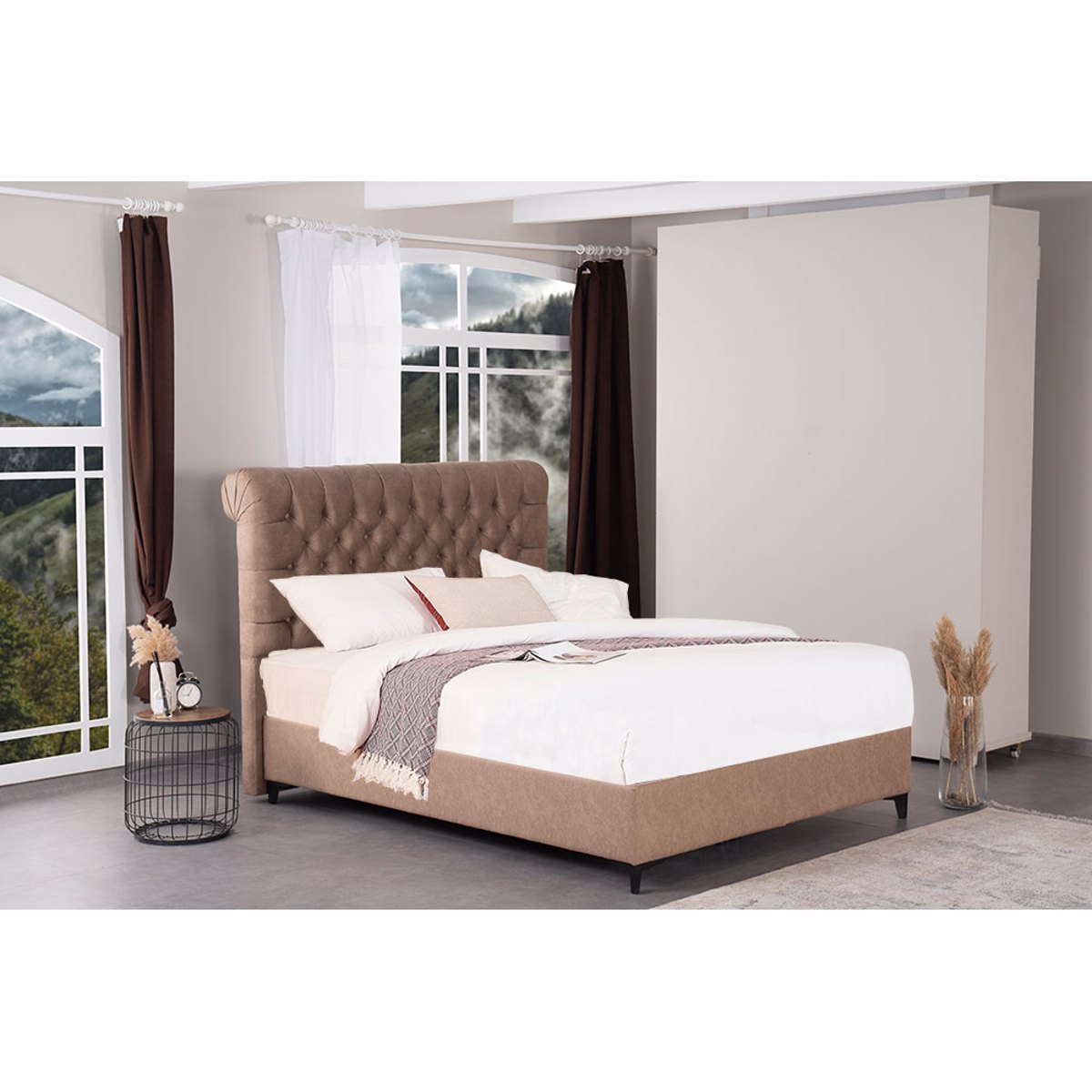 Liberta CHESTER Krebati me Apothikeftiko Xoro Puro 14-619 223x160x138cm (ga Stroma 160x200cm) 09-1938