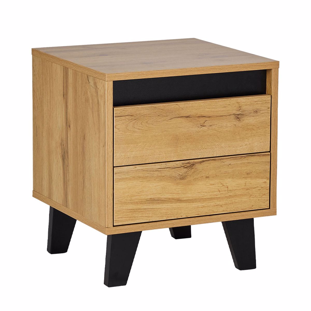 Liberta ARABICA Komodino Sonoma/Mavro me 2 Surtaria 40x38x45cm 09-1964
