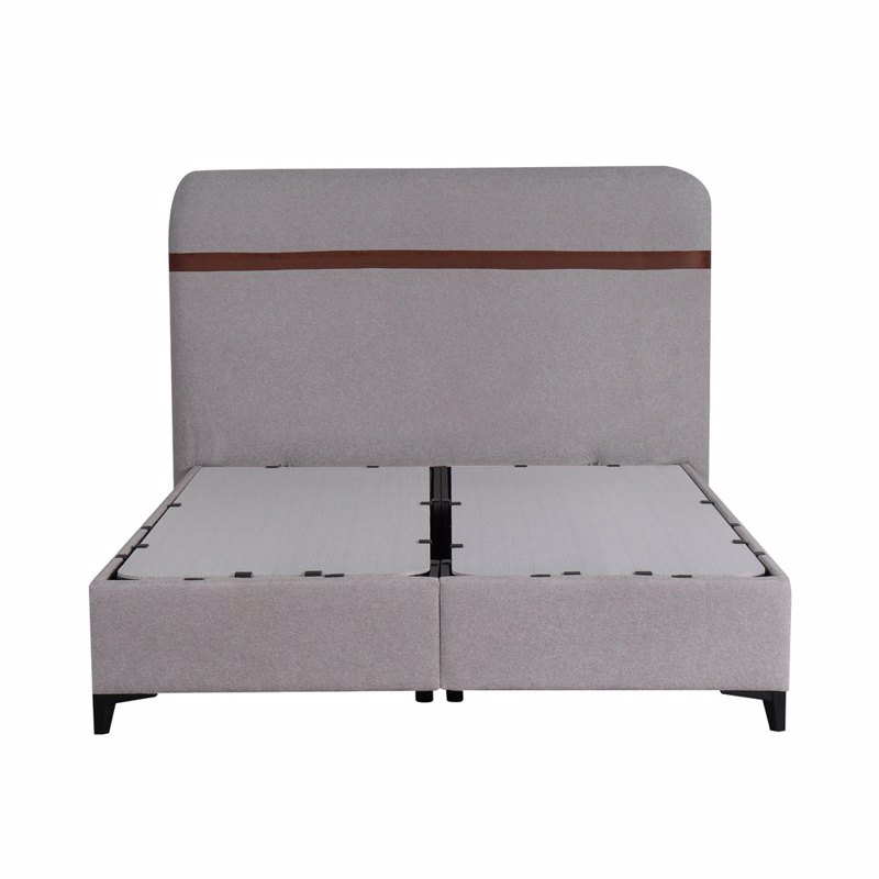 Liberta LINEA Krebati me Apothikeftiko Xoro Beige 07-957/Kafe 27-902 208x167x130cm (ga Stroma 160x200cm) 09-2015