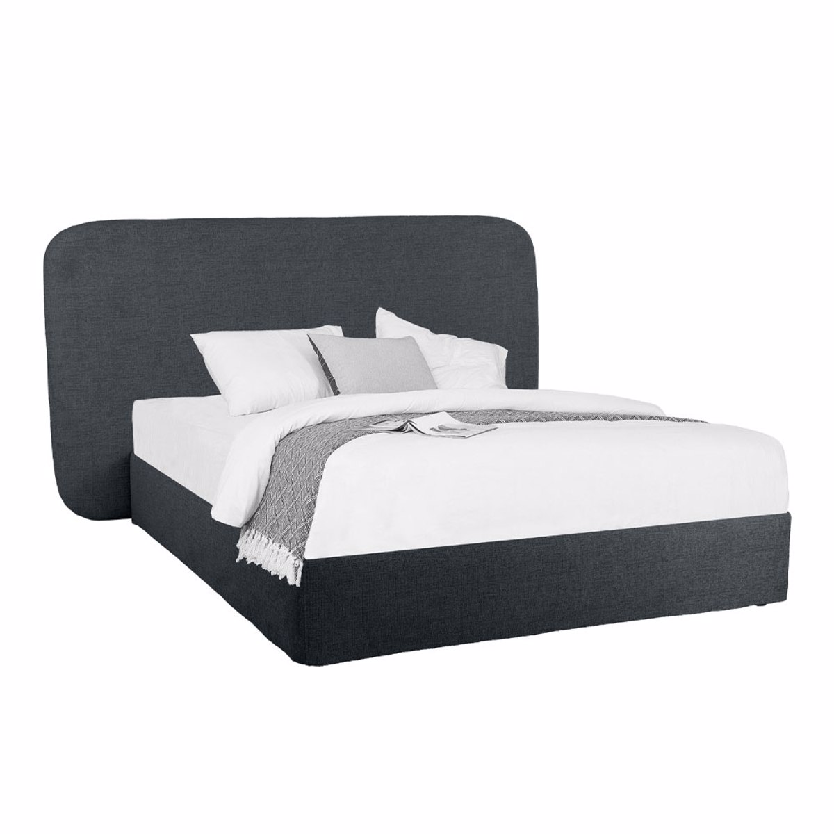 Liberta OVAL Kefalari kai ufasma Basis Anthraki 221x9x122cm 09-2032