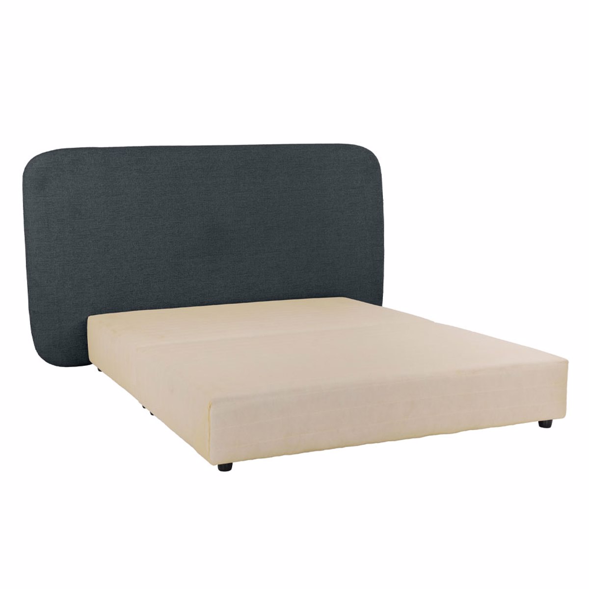 Liberta OVAL Kefalari kai ufasma Basis Anthraki 221x9x122cm 09-2032
