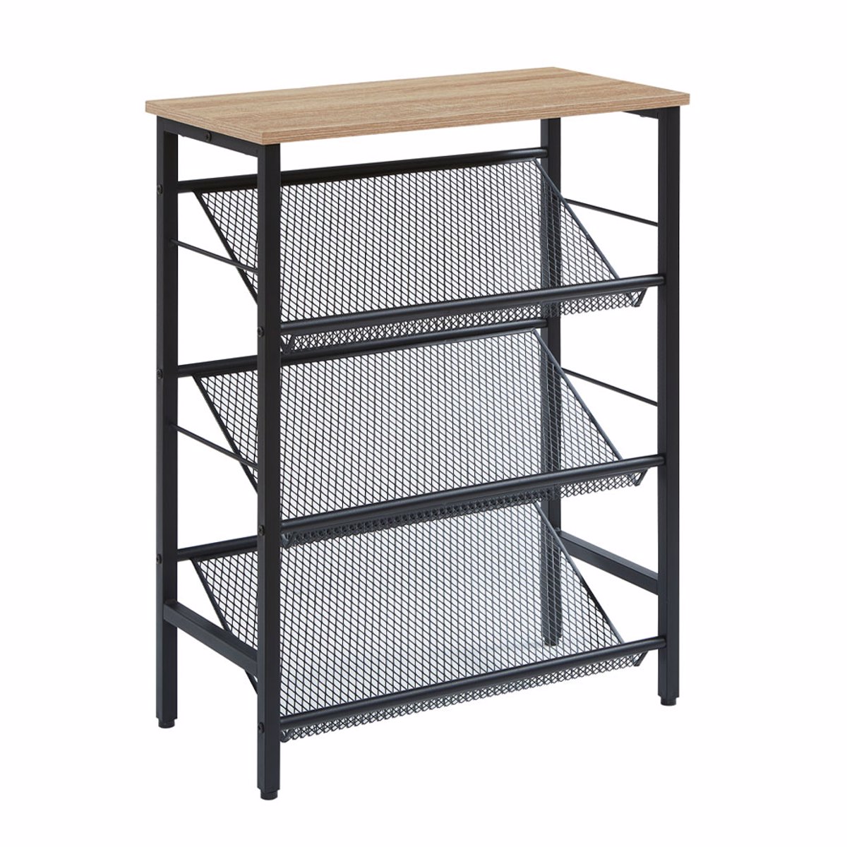 Liberta PLEXUS Papoutsothiki me 3 Rafia Karudi/Mavri 60x30x80cm 10-0048