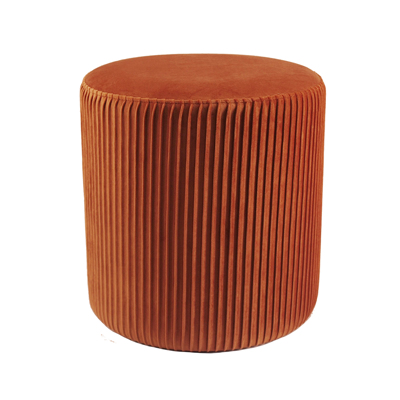 Liberta PLISSE Σκαμπό Rust Red Φ38x40cm 16-0452