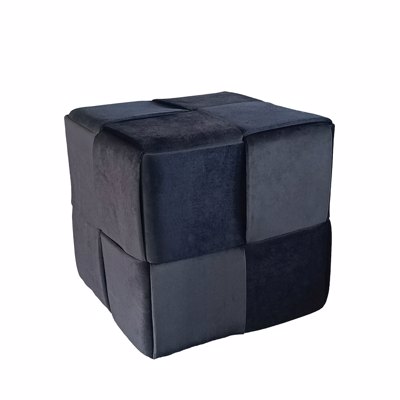 Liberta MAD Σκαμπό Μαύρο 43x43x42cm 16-0597