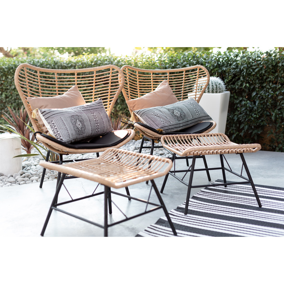 Liberta BUTTERFLY Skampo Fusiko/Mavro 58x59x47.5cm 22-0024