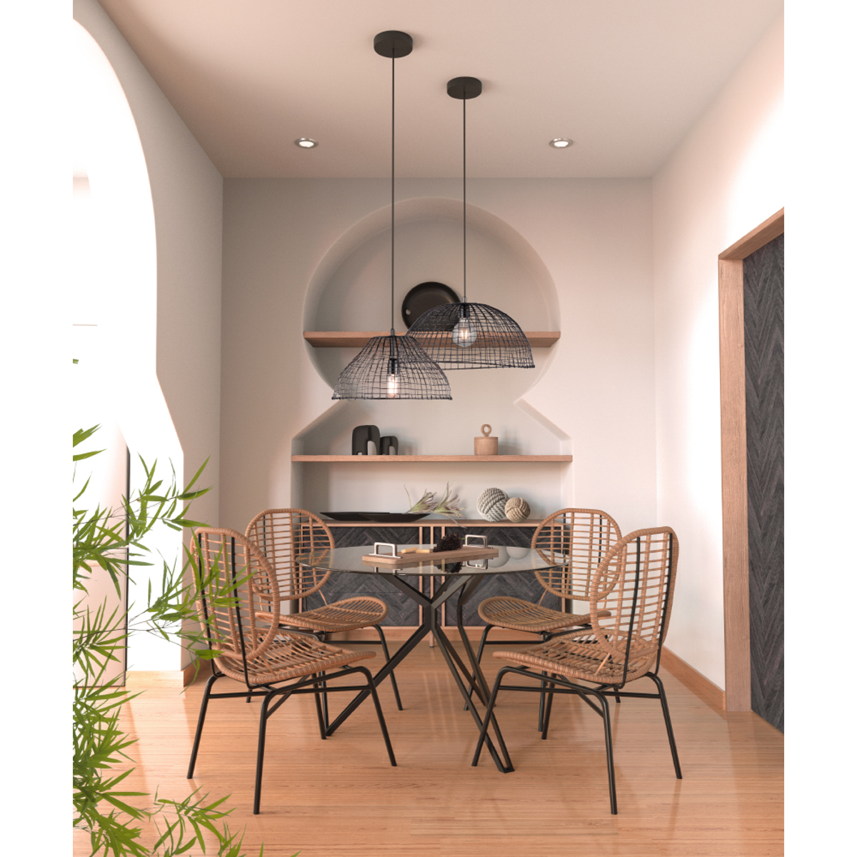Liberta FOREST Karekla Fusiki/Mavri 59x63x87cm 22-0027