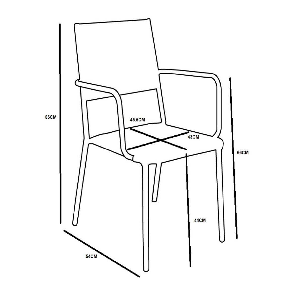 Liberta PERTH Karekla Fusiki 54.5x56x86cm 22-0153