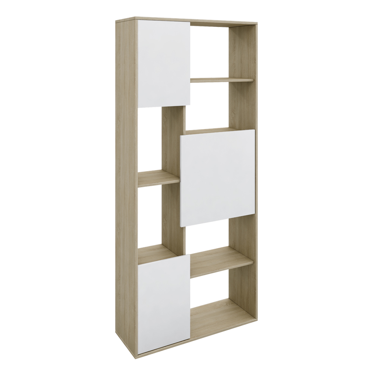 Liberta BOX Bibliothiki Sonoma/Lefki 80x30x180cm 24-0416