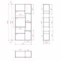 Liberta BOX Bibliothiki Sonoma/Lefki 80x30x180cm 24-0416