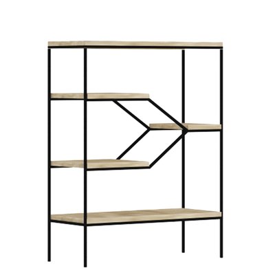 Liberta STEP Βιβλιοθήκη Sonoma/Μαύρη 80x30x120cm 24-0470