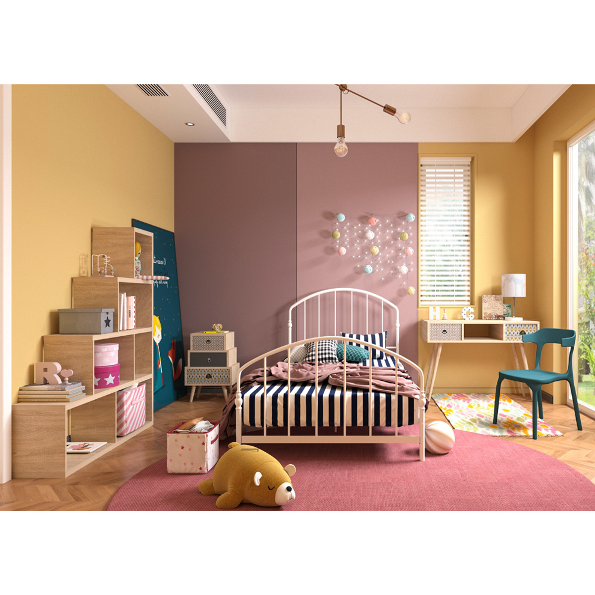 Liberta MUSTARD Gafeio Sonoma me Pattern me 2 Surtaria 100x50x78cm 24-0580