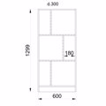 Liberta MAZE 4 60 Bibliothiki Xamili Sonoma/Ggri Skouro 60x30x130cm 24-0585
